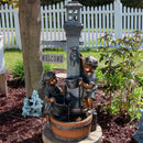 Sunnydaze Water Fountain Statue with Children Playing at Faucet - 40"