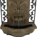 Sunnydaze French Lily Solar Outdoor Wall Fountain