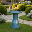 Sunnydaze Glazed Ceramic Outdoor Bird Bath