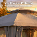 Sunnydaze 10' x13' Gazebo with Screens and Privacy Walls