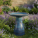Sunnydaze Glazed Ceramic Outdoor Bird Bath