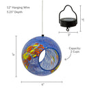 Sunnydaze Solar Bird Feeder with Glass Fly-Through Design