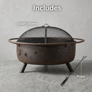 Sunnydaze Cosmic 42" Large Outdoor Fire Pit