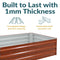 Sunnydaze Galvanized Steel Raised Garden Bed - Large Rectangle - 47"