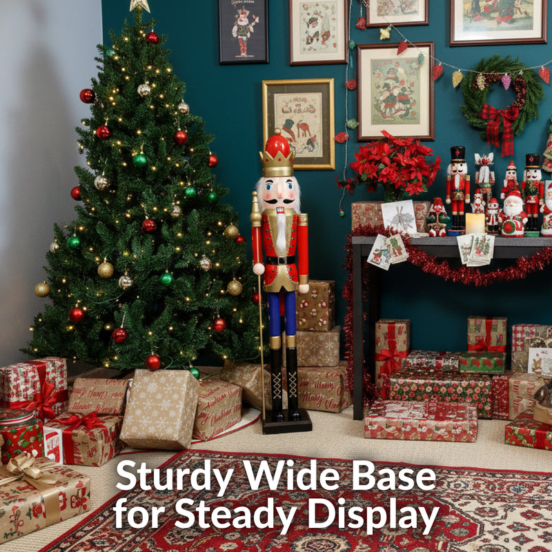 Sunnydaze Arnold the Strong Indoor Nutcracker Statue - 48"