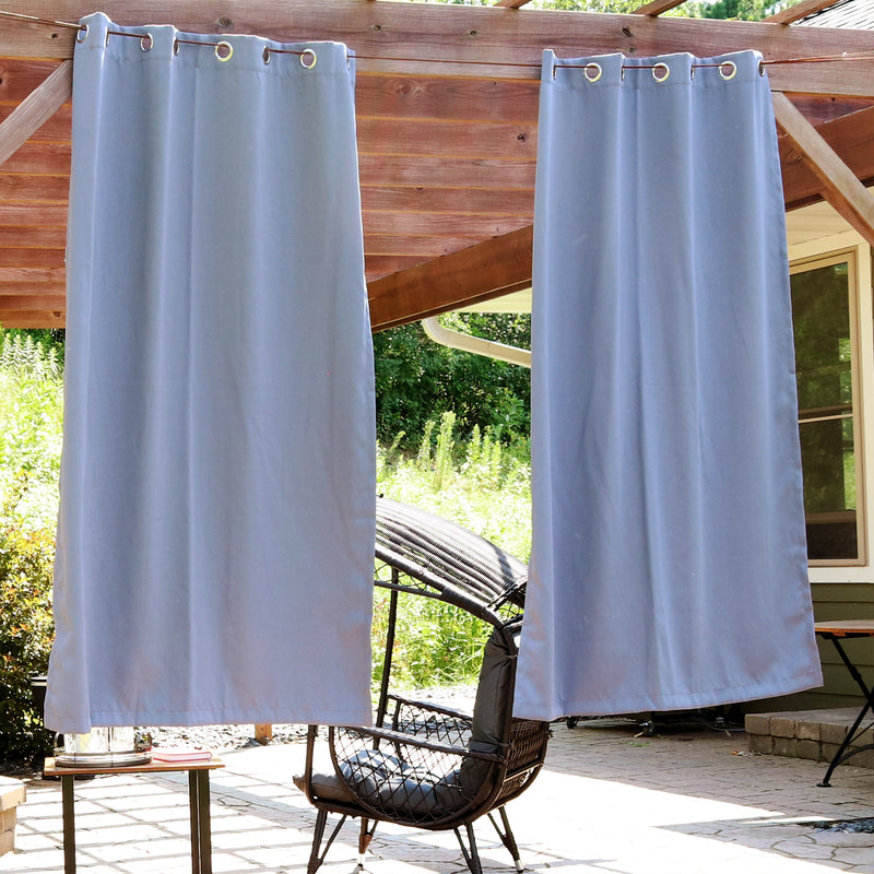 Sunnydaze Outdoor Blackout Curtain Panels with Grommet Top