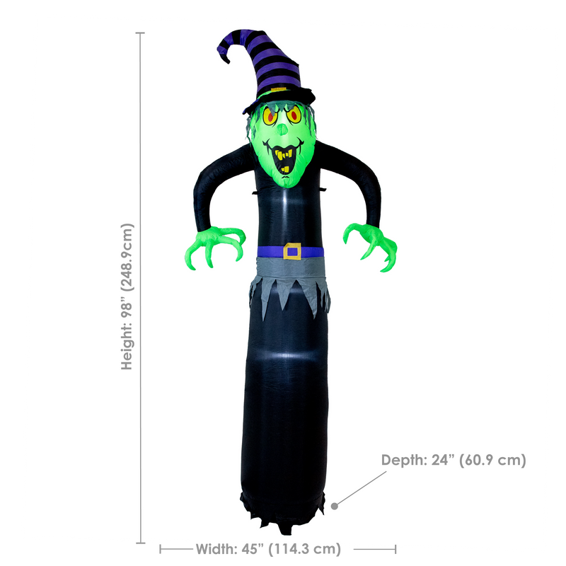 Sunnydaze 8’ Winifred the Wicked Witch Inflatable Halloween Decoration