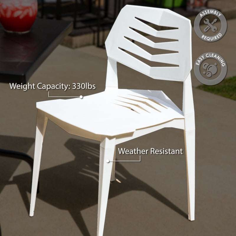 Sunnydaze Matisse Plastic Outdoor Dining Chair