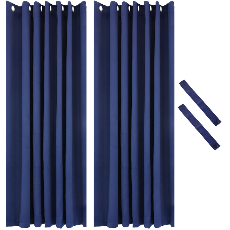 Sunnydaze Indoor/Outdoor Blackout Curtain Panels with Grommet Top - 101 x 83 in.