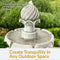 Sunnydaze 2-Tier Solar Outdoor Water Fountain with Battery Backup