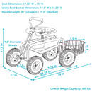 Image showing the overall product dimensions including height, depth and width.