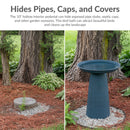 Sunnydaze Gleeful Garden Metal Outdoor Bird Bath - UV-Resistant Finish