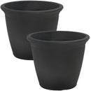 Anjelica Planter - 15.25 in (38 cm) - Matte Black in a two pack