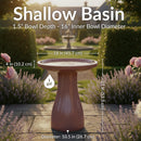 Sunnydaze Glazed Ceramic Outdoor Bird Bath