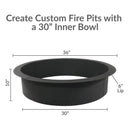 Sunnydaze Heavy-Duty Steel Fire Pit Ring Liner