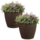 Sunnydaze Anjelica Polyresin Large Round Outdoor Planter