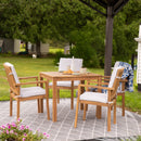 Sunnydaze Rodanthe 33.75" Acacia Wood Outdoor Dining Table - Square Patio Table
