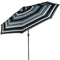 Sunnydaze Solar LED Lighted 9-Foot Aluminum Umbrella with Tilt & Crank