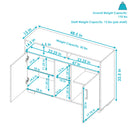 Image showing the overall product dimensions including height, depth and width.