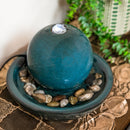 Sunnydaze Indoor Ceramic Tabletop Water Fountain with Orb - 7"