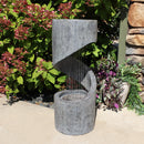 Sunnydaze Showering Spiral Contemporary Fountain with Light - 31"