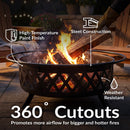 Sunnydaze Crossweave Outdoor Fire Pit with Cover and Screen