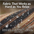 Sunnydaze 2-Person Quilted Fabric Double Hammock with Pillow