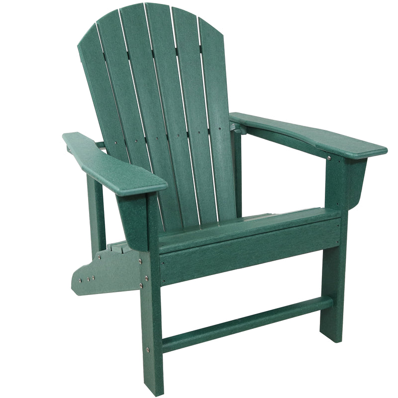 Sunnydaze Upright, All-Weather Adirondack Chair - 300-Pound Capacity - 38.25” H