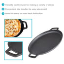 Sunnydaze Pre-Seasoned Cast Iron Pizza Pan with 2 Side Handles