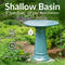 Sunnydaze Rennes Outdoor Ceramic Bird Bath - 22.5" H