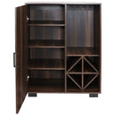 Sunnydaze Lavina Wine Bar Cabinet with Glass Rack and Bottle Storage Shelves