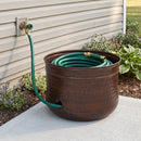 Hammered Steel Garden Hose Holder - Drainage Holes