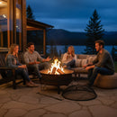 Sunnydaze 29" Cauldron Outdoor Wood-Burning Fire Pit with Spark Screen