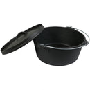 Sunnydaze Pre-Seasoned Cast Iron Deep Dutch Oven - 12.25" - 8-Quart