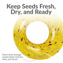 Sunnydaze Solar Bird Feeder with Glass Fly-Through Design