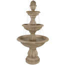 Sunnydaze 3-Tier Cornucopia Outdoor Water Fountain, 61 Inch Tall