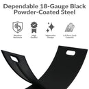 Sunnydaze Black Steel Curved Log Holder - 30"