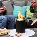 Sunnydaze Tabletop Smokeless Fire Pit with Travel Bag and Poker