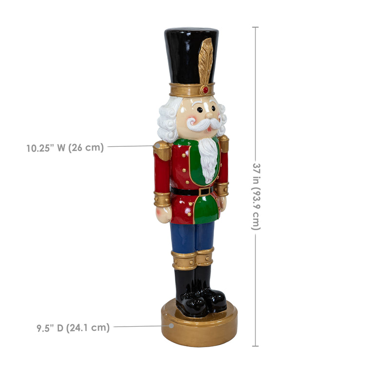 Sunnydaze Tommy the Toy Soldier Christmas Nutcracker Statue - 37" H