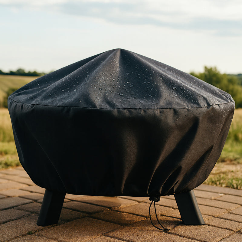 Sunnydaze Heavy-Duty Round Fire Pit Cover with Drawstring Closure