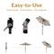 Sunnydaze Aluminum Outdoor Patio Umbrella with Tilt and Crank