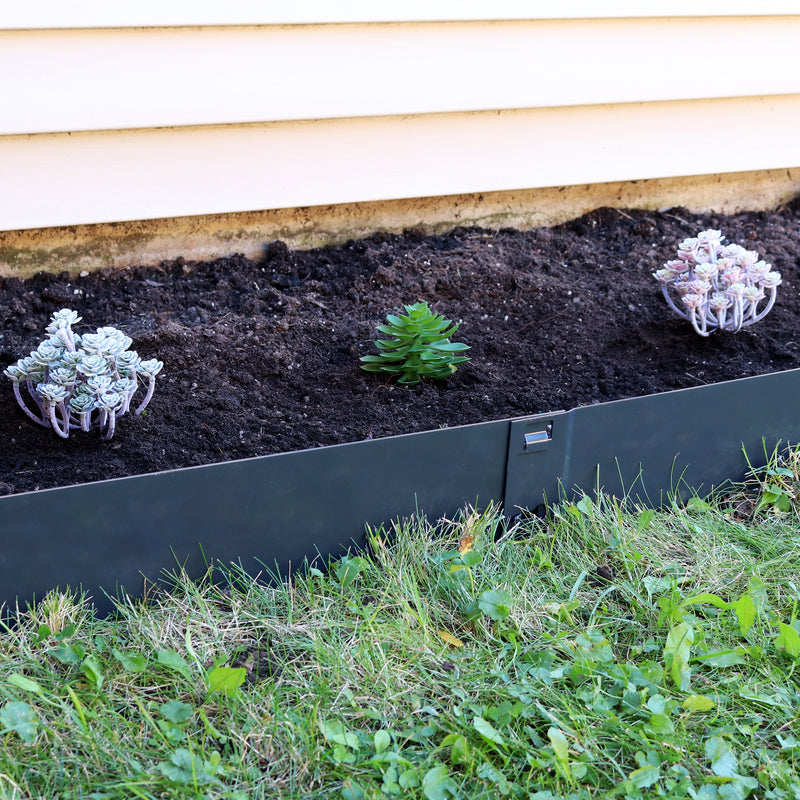 gray metal landscape edging border