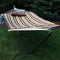 Sunnydaze Rope Hammock with 12' Steel Stand, Pad, and Pillow