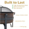 Sunnydaze 29" Cauldron Outdoor Wood-Burning Fire Pit with Spark Screen