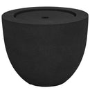 Sunnydaze Polystone Round Bubble Outdoor Water Fountain with LED Light