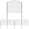 Sunnydaze 5-Piece Arched Grid Steel Decorative Garden Fence Panels - 12.5' Overall