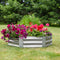 Sunnydaze Galvanized Steel Hexagon Raised Garden Bed - 12.25" H