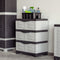 Sunnydaze 3-Tier Plastic Storage Drawers - Gray