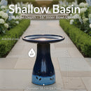 Sunnydaze Glazed Ceramic Outdoor Bird Bath