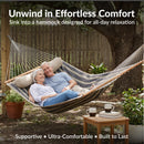 Sunnydaze 2-Person Quilted Fabric Double Hammock with Pillow